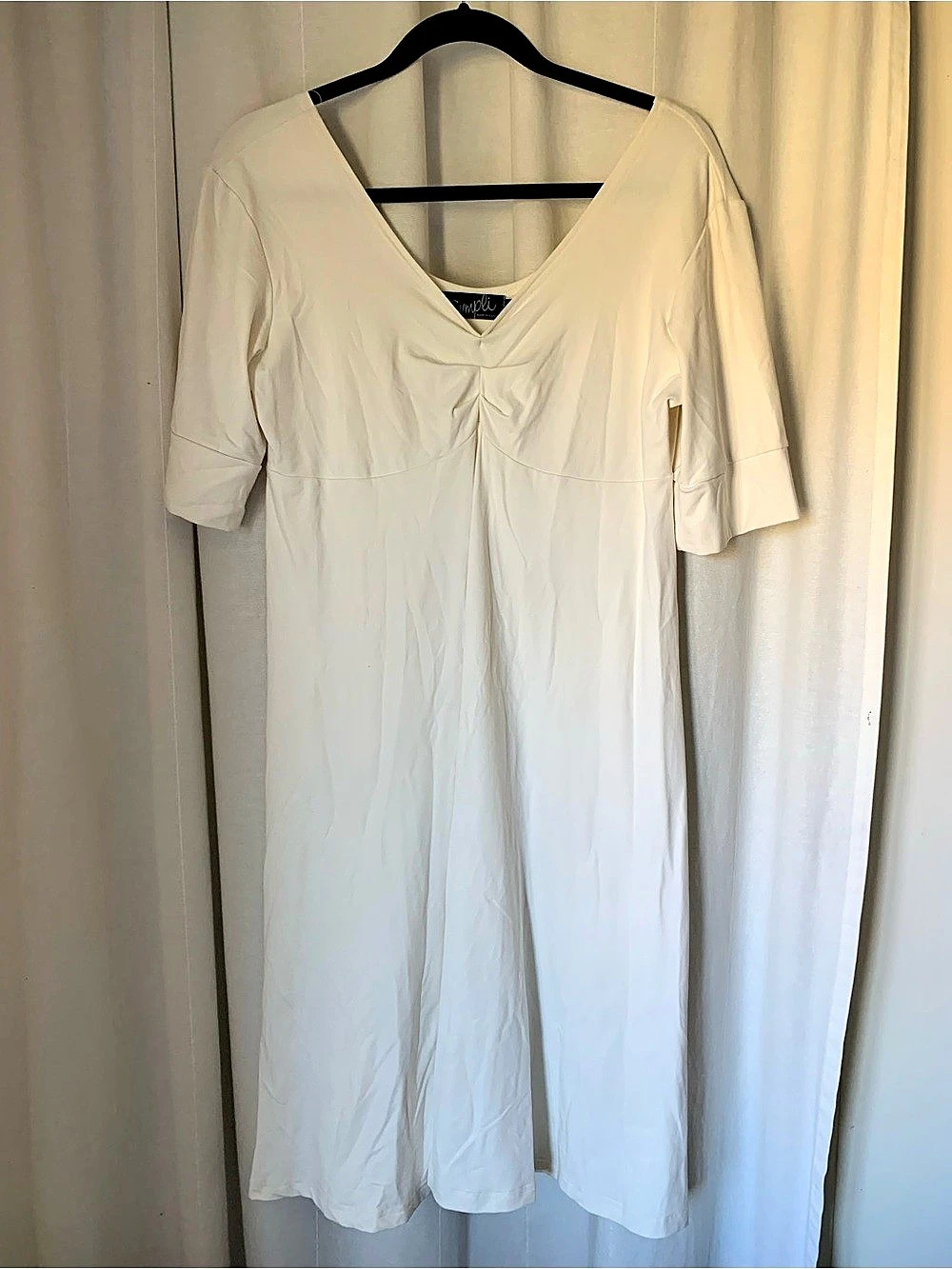 Sympli White Midi Dress Size 12 Like New